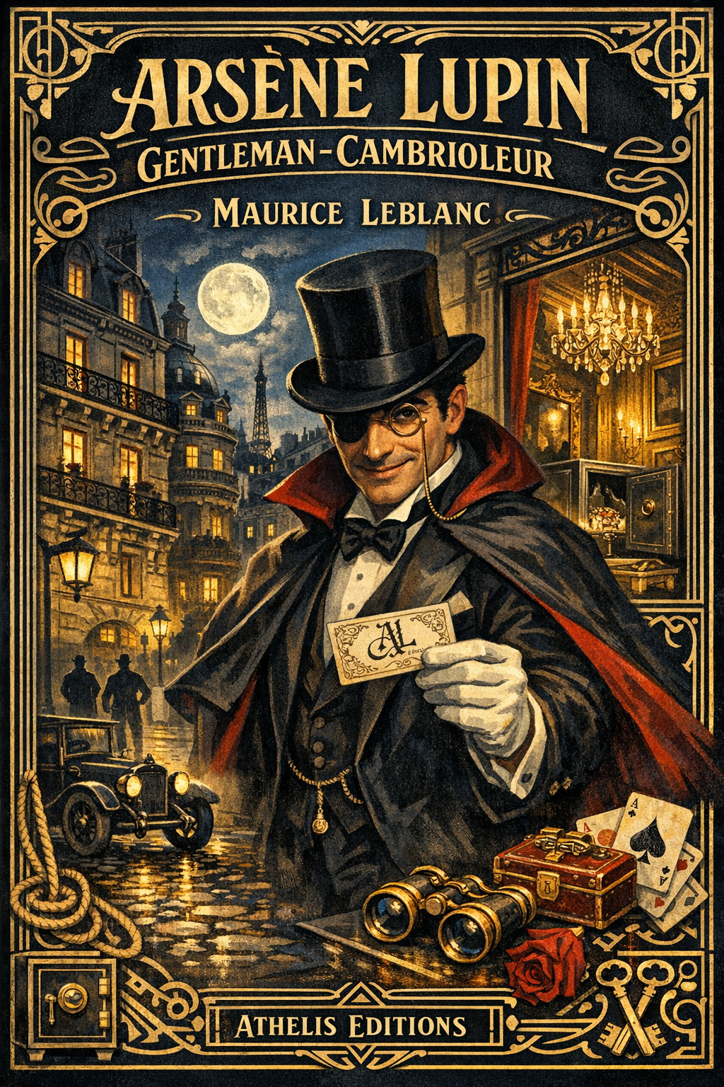 Couverture de l'édition Athelis du recueil L'homme qui a vu le Diable suivi de L'auberge épouvantable de Gaston Leroux, maître du roman fantastique français.