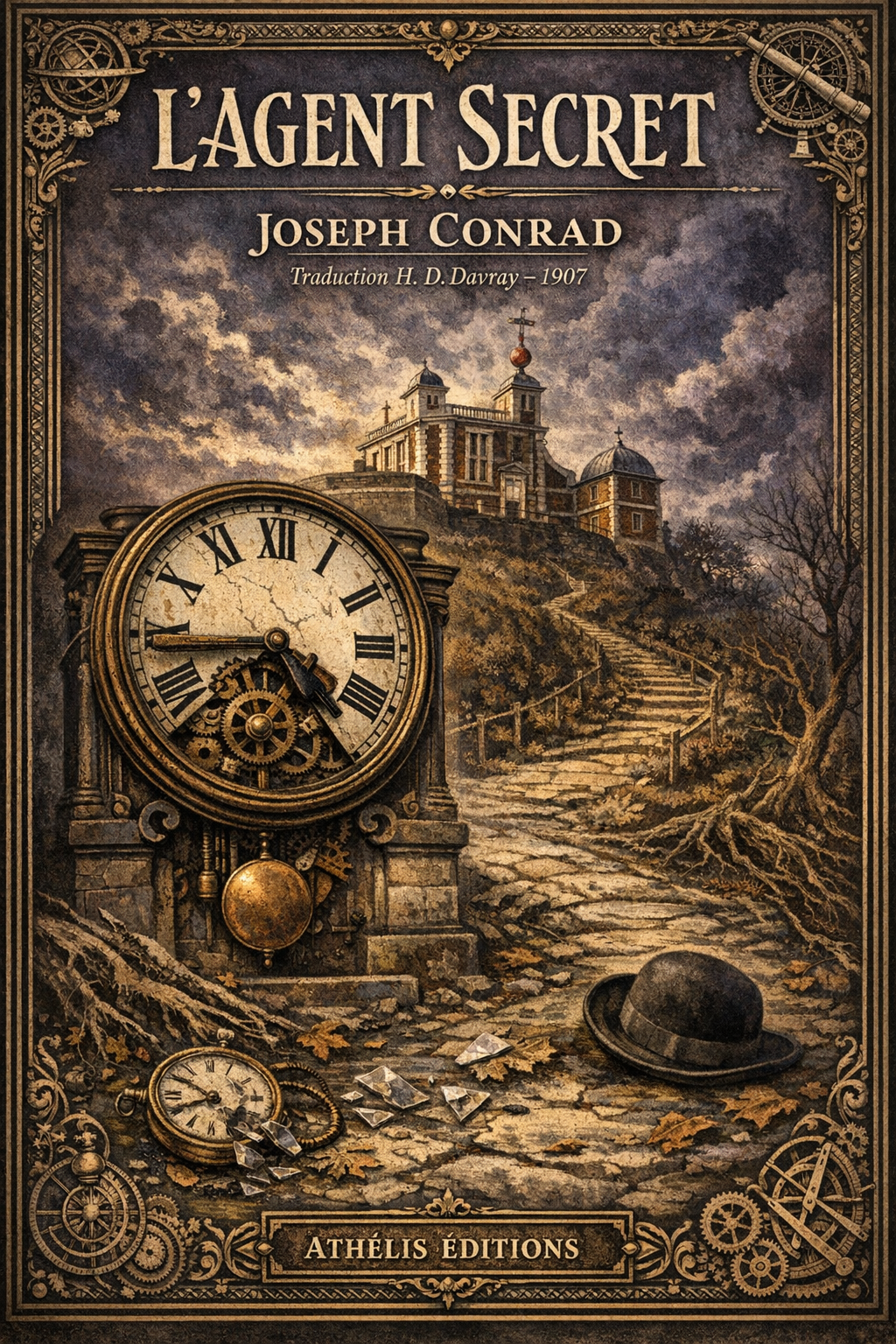 Couverture du livre L'agent secret de Joseph Conrad - Roman policier - Athelis Editions