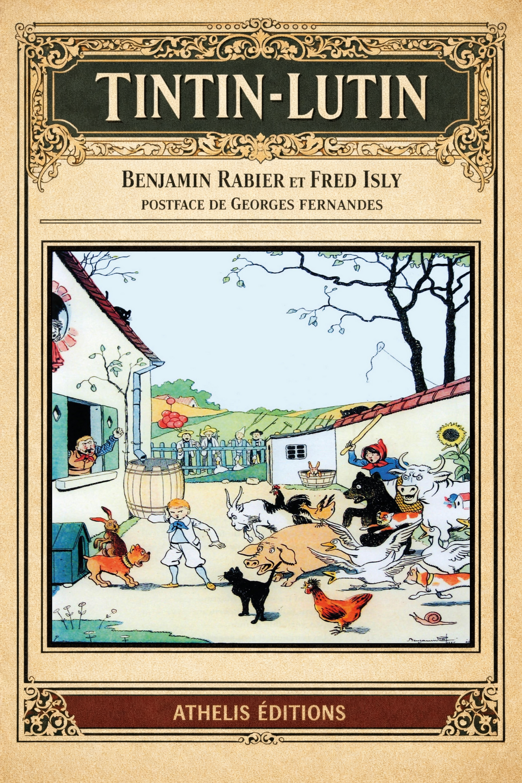 Couverture de Tintin-Lutin de Benjamin Rabier - Bande dessinée jeunesse - Athelis Editions