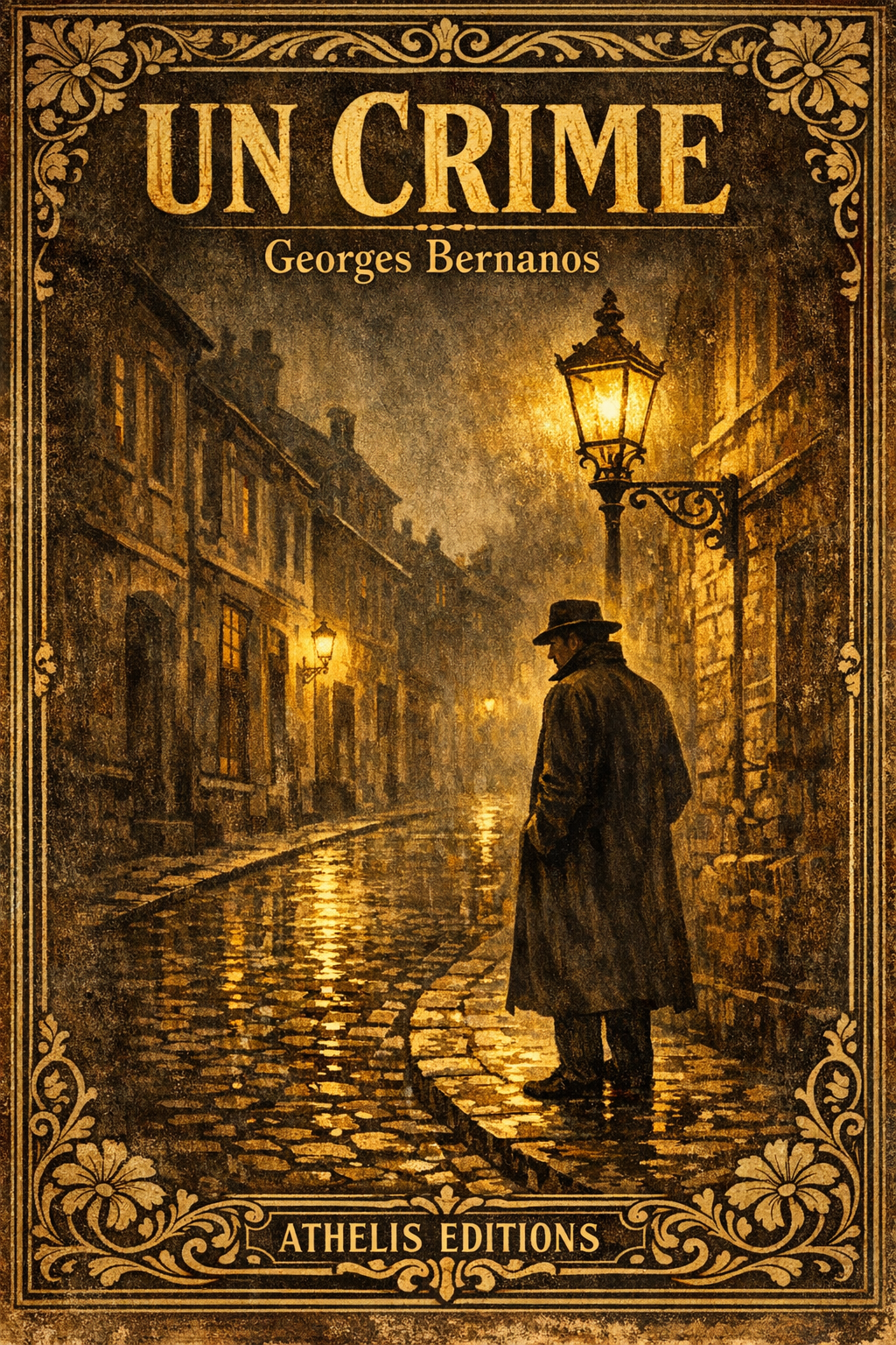 Couverture du livre Un crime de Georges Bernanos - Nouvelle policière - Athelis Editions