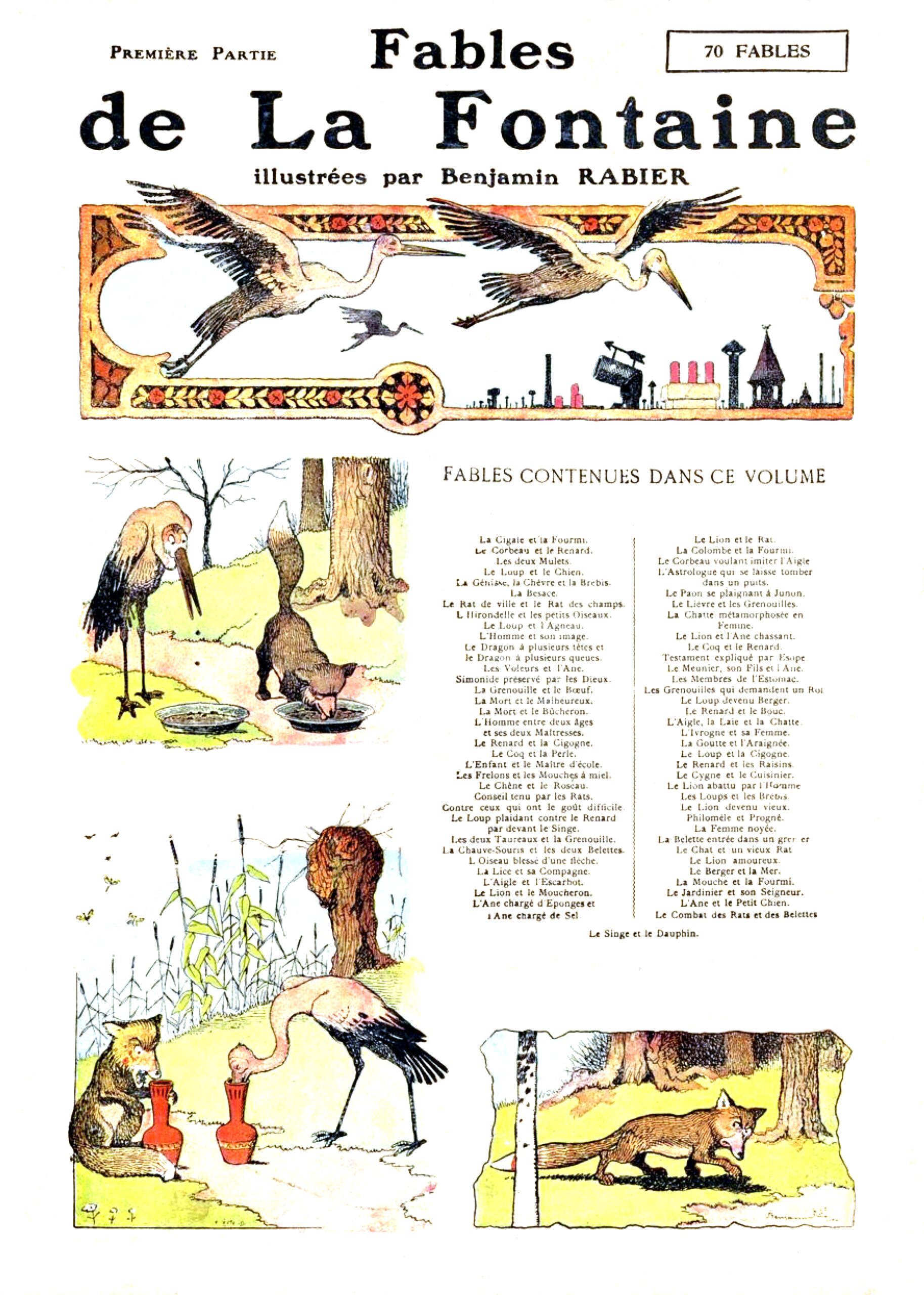 Fables de la Fontaine benjamin Rabier